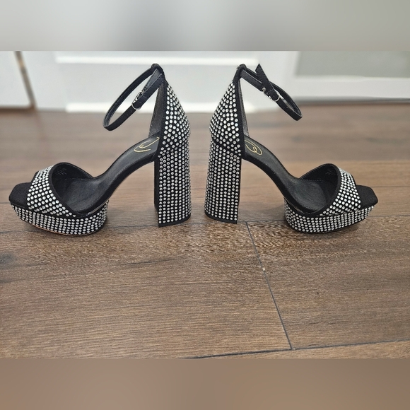 NIB 💎 Sam EDELMAN Nellie Glitz Platform Sandals- SIZE 9 - Picture 5 of 16